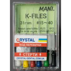 K-FILES, К-Файли, Mani, 31 мм, 6 шт, ass 15-40, ОРИГІНАЛ